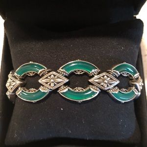 Konstantino Silver and Green Bracelet